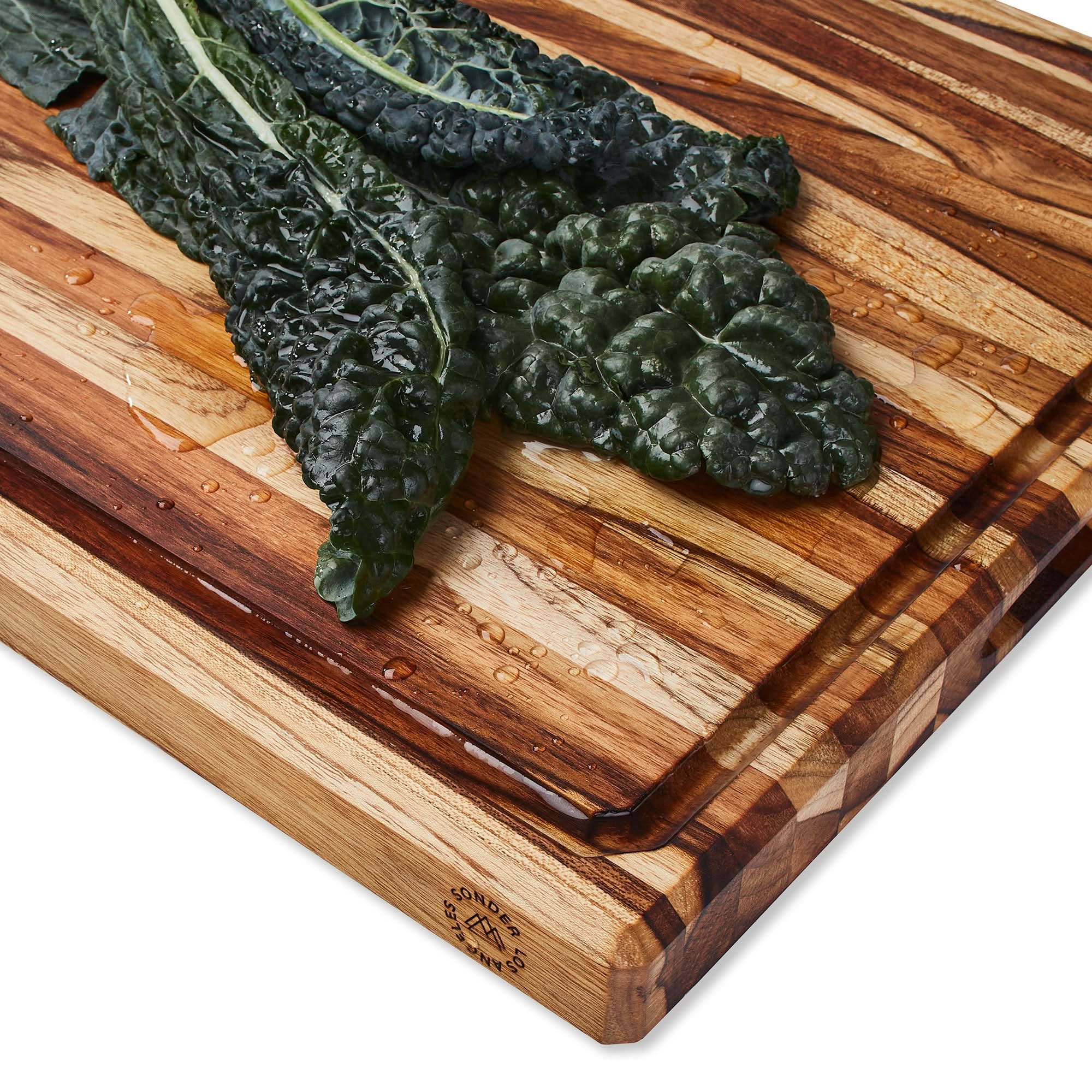 Sonder Los Angeles Bradbury Extra Large 20 x 15 Teak Wood Cutting Board with Deep Juice Grove
