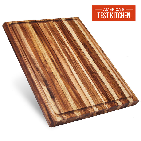 Sonder LA Highland Extra Large Teak Wood Cutting Board with Juice Groove