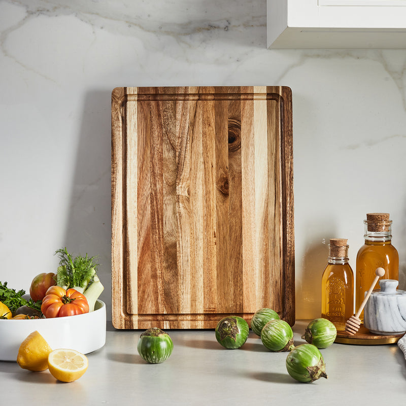 Sonder Los Angeles, Winsome Acacia Wood Cutting Board displayed on kitchen countertop